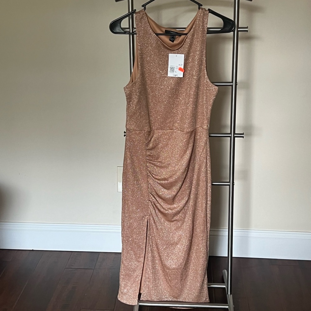 Tan/silver dress